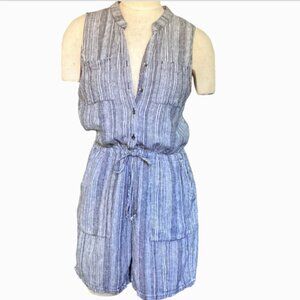 Kelly Renee Women's Linen-Rayon‎ Sleeveless Romper Sz M #288K